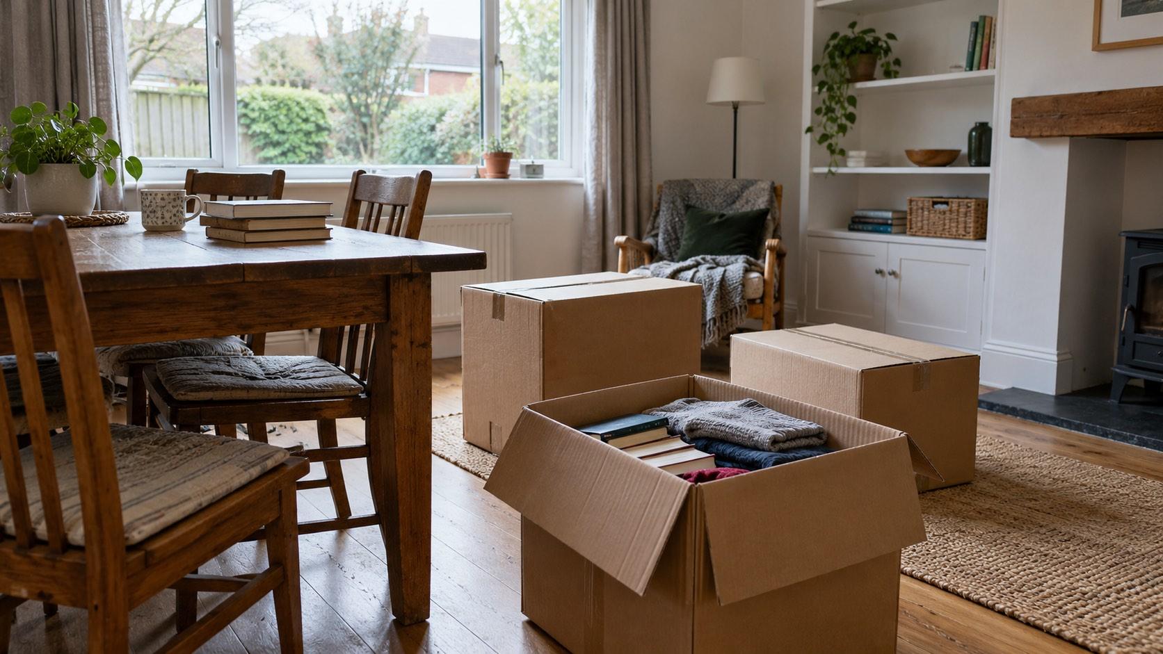 Declutter before a home move